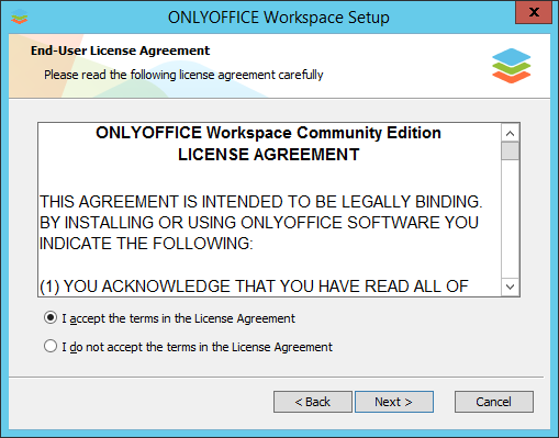 How to deploy ONLYOFFICE Workspace for Windows on a local server? Step 3