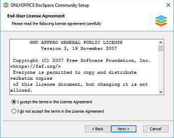 How to deploy ONLYOFFICE DocSpace Community for Windows on a local server? Step 2