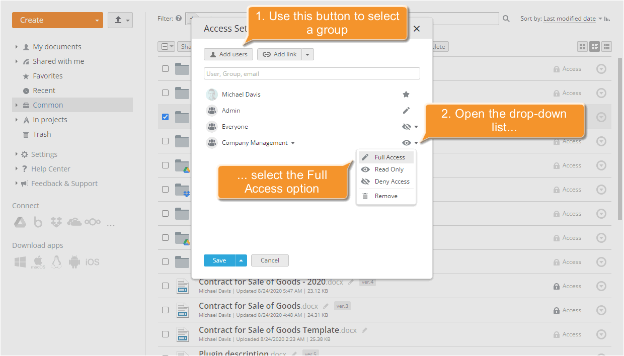 How to organize and manage your company documentation? Step 3