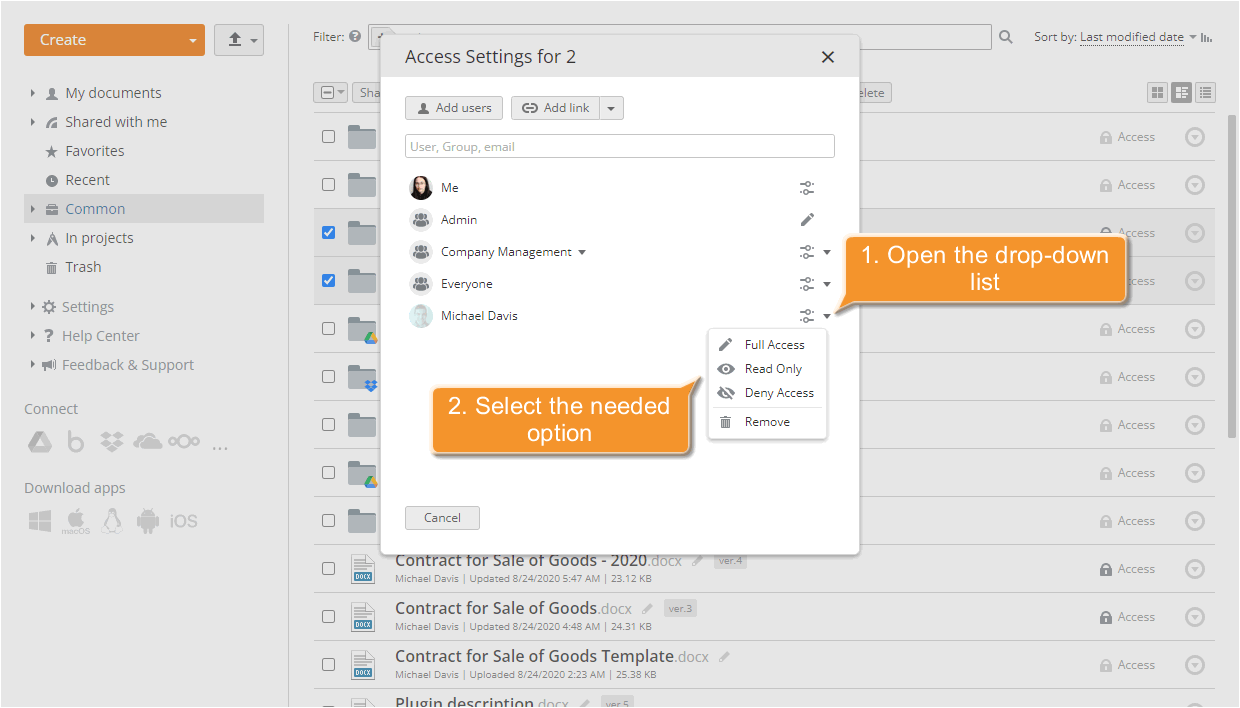 How to organize and manage your company documentation? Step 3