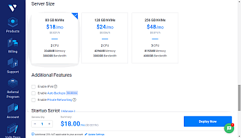 Create your instance in Vultr