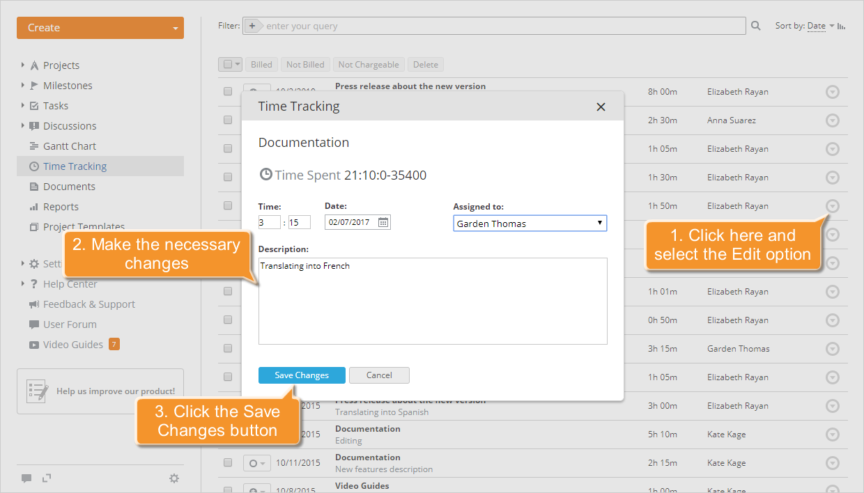 How to track the work time efficiently? Step 3