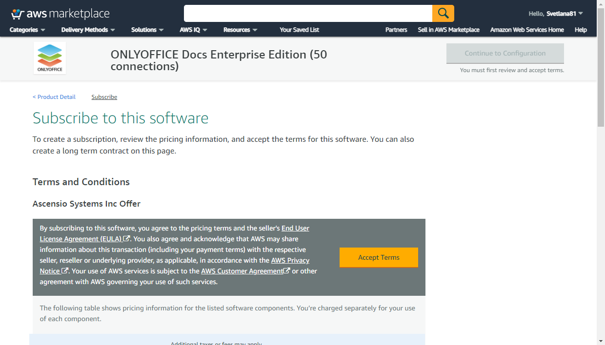 ONLYOFFICE AMI abonnieren