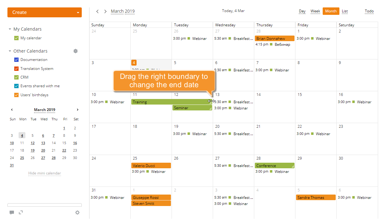 How to create an all-day event? Step 4