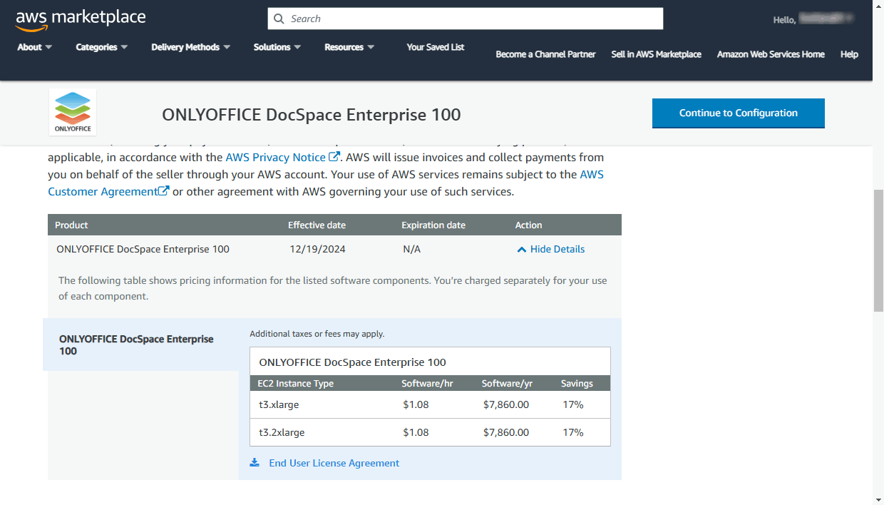 Abonnement à ONLYOFFICE AMI