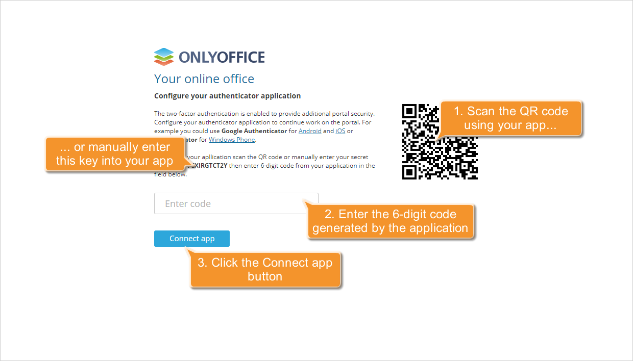 How to use two-factor authentication on portals?