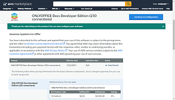 Abonnement à ONLYOFFICE AMI