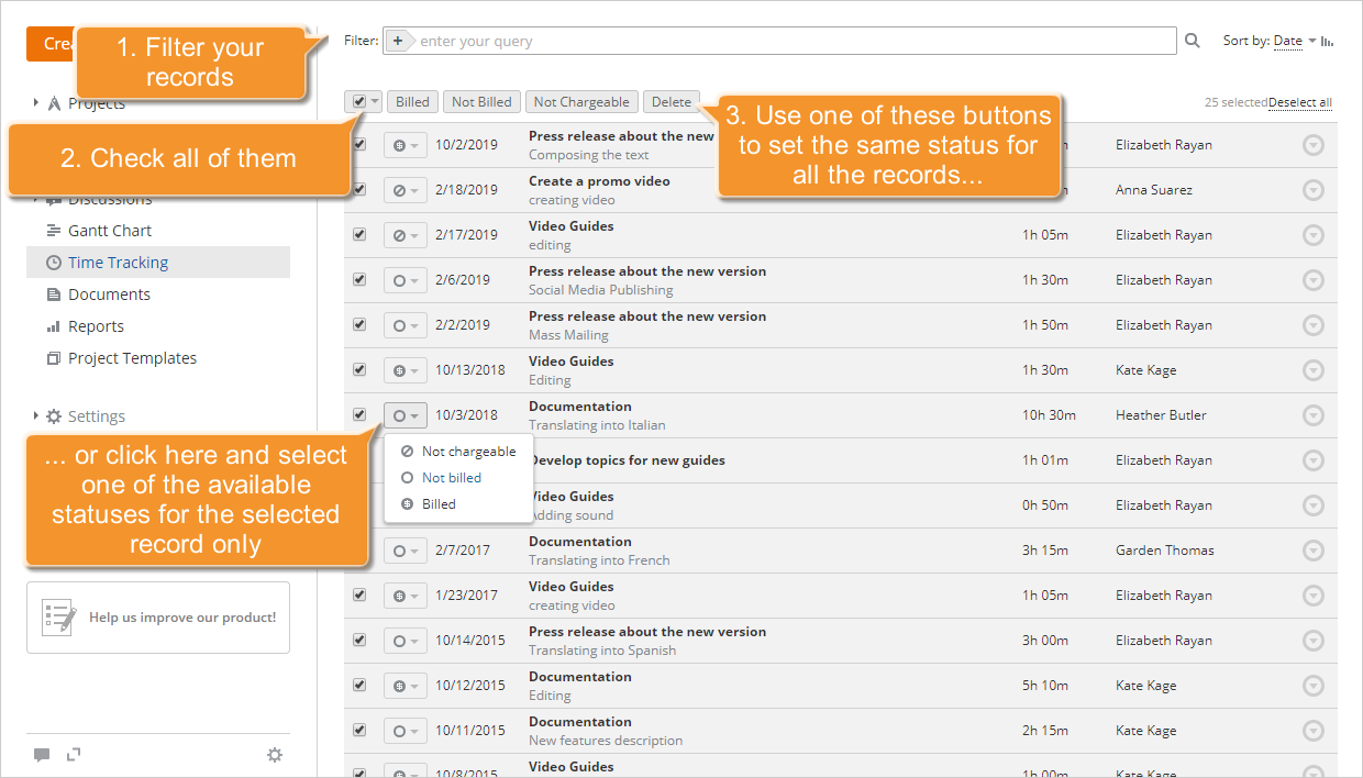 How to track the work time efficiently? Step 4