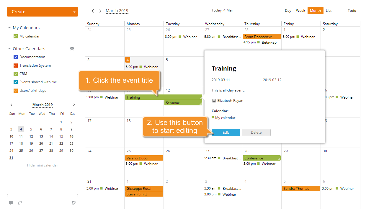 How to create an all-day event? Step 4