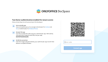 Using two-factor authentication in DocSpace