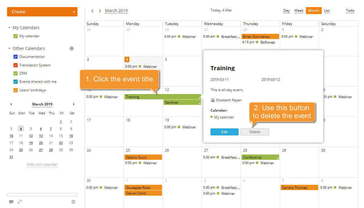 How to create an all-day event? Step 5