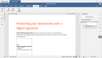 Requested signatures