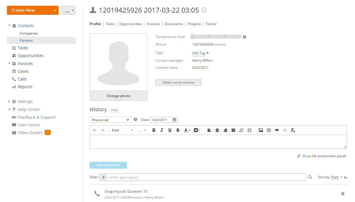 How to call your customers directly from your CRM? Step 7