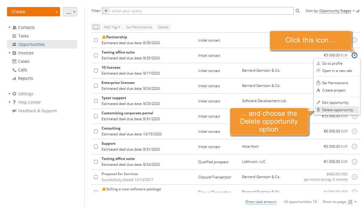 How to track your potential sales? Step 9