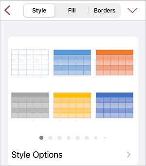 Table Style Options