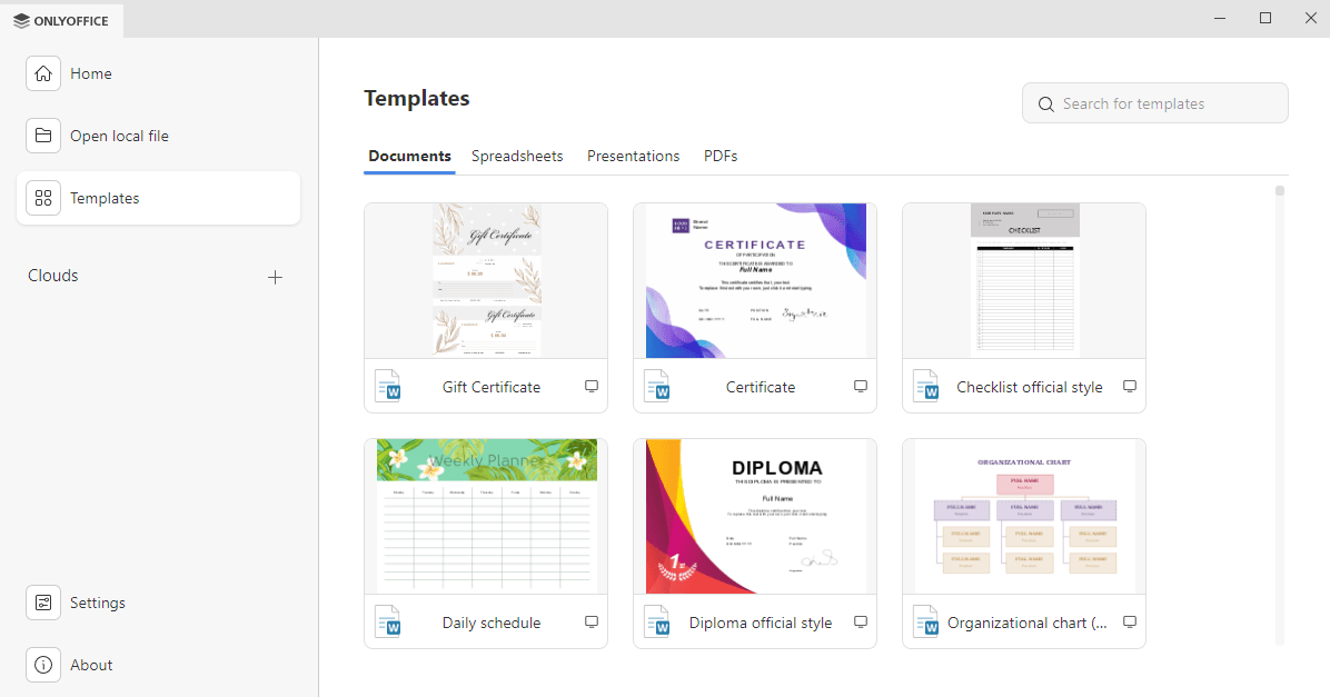 Creating documents