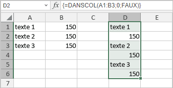 Fonction DANSCOL