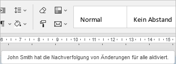 Verfolgen von Änderungen - Aktiviert