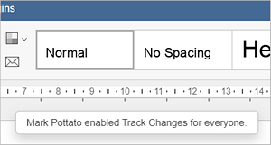 track changes enabled