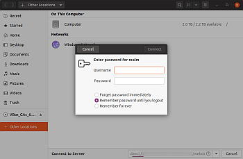 Connecting to ONLYOFFICE WebDAV Server on Ubuntu