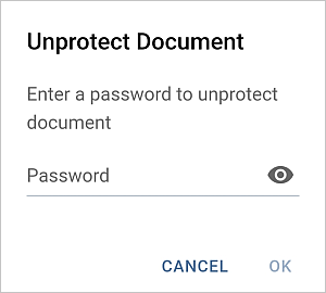 Unprotect document window