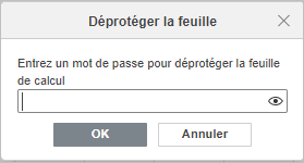 Déprotéger la feuille