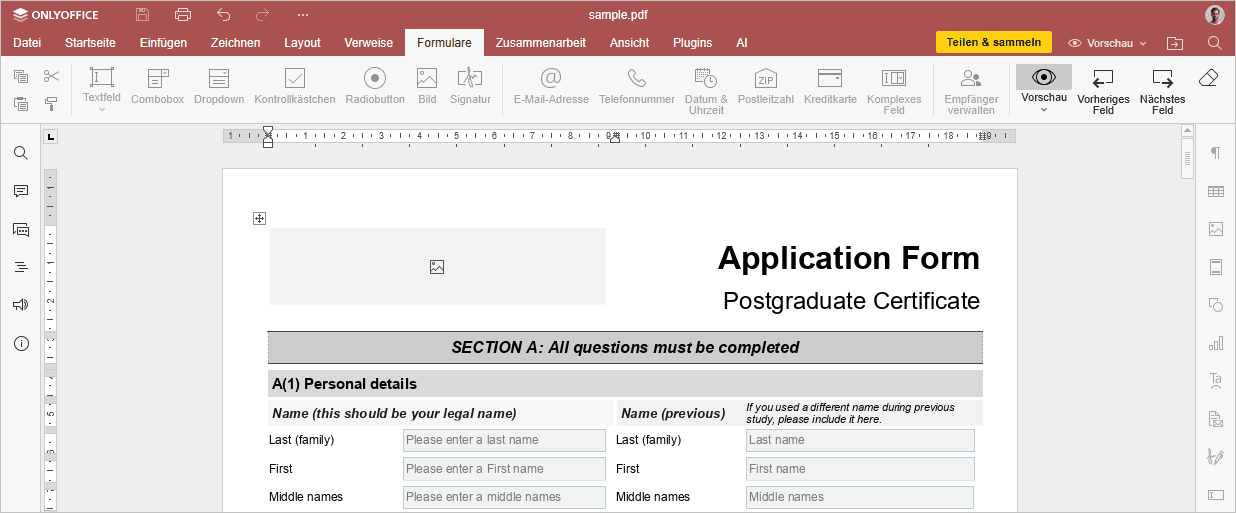 view form active