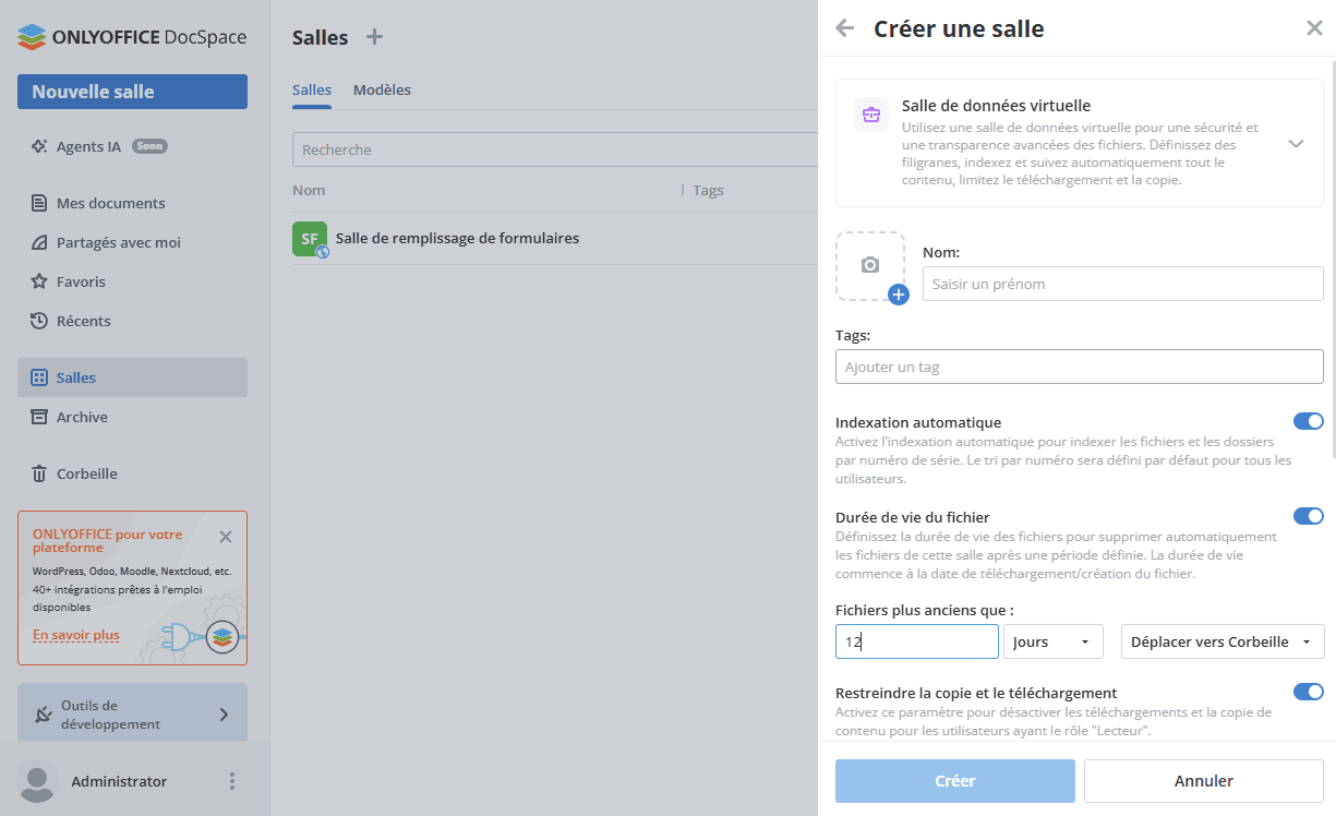 Durée de vie du fichier