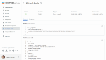 Using webhooks in DocSpace