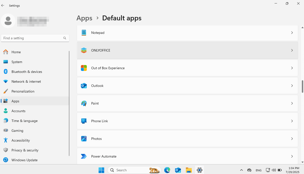 Choose app