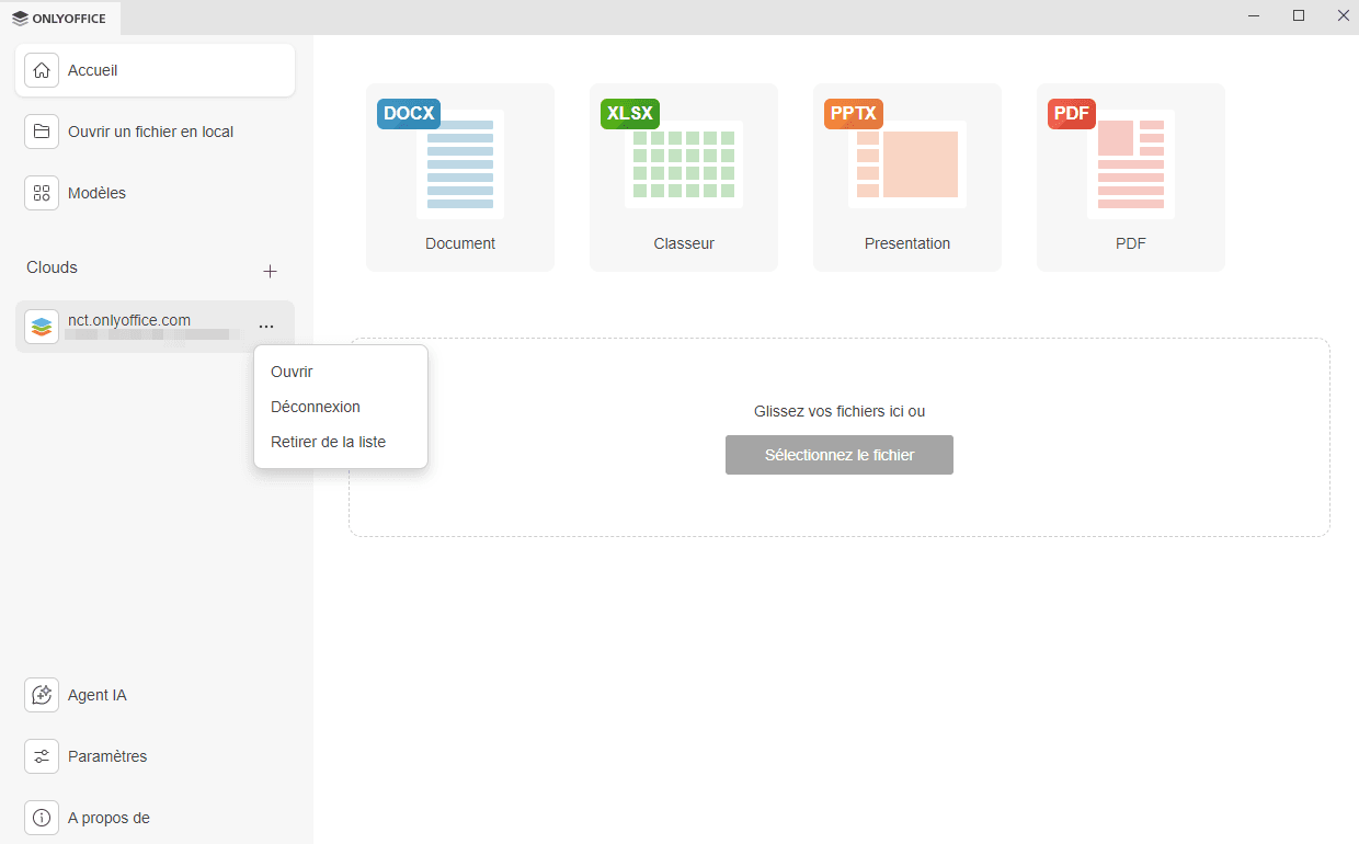 Liste des comptes connectés